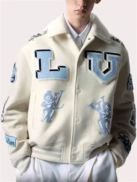 lv bomber jacket white|louis vuitton varsity jacket price.